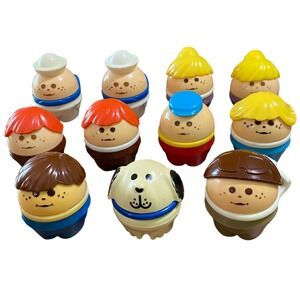 Vtg 80s 90s Little Tikes People Dog Lot of 11 Preschool Small Toy Cake Topper